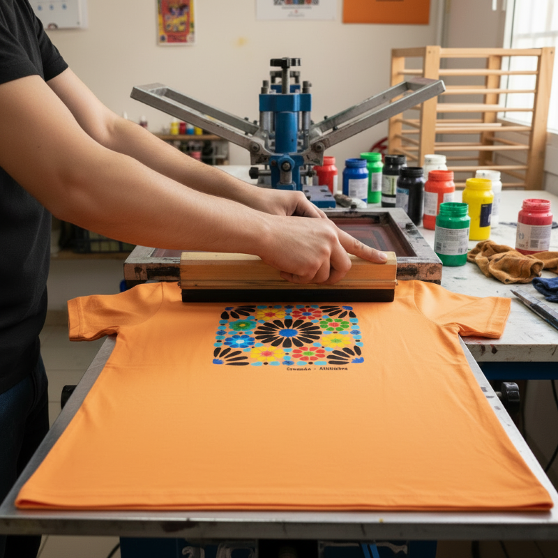 Camiseta personalizada en taller